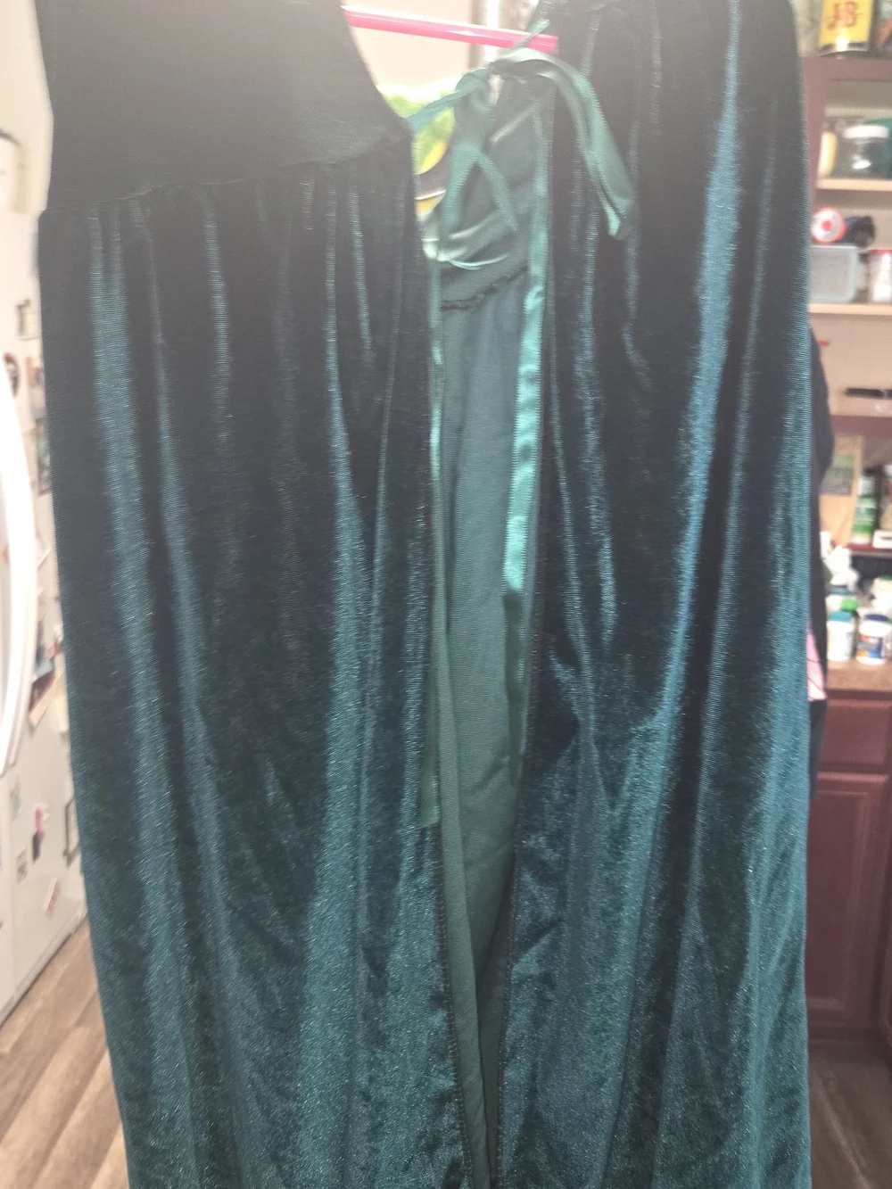 Girls Emerald Green Velvet Party Cape Small Child